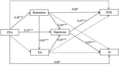 Non-suicidal self-injury and suicidal ideation among Chinese college students of childhood emotional abuse: associations with rumination, experiential avoidance, and depression